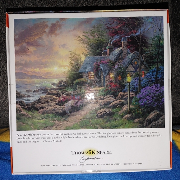 Jigsaw Puzzle Thomas Kinkade 300 Piece Seaside Hideaway New Sealed - Picture 2 of 5